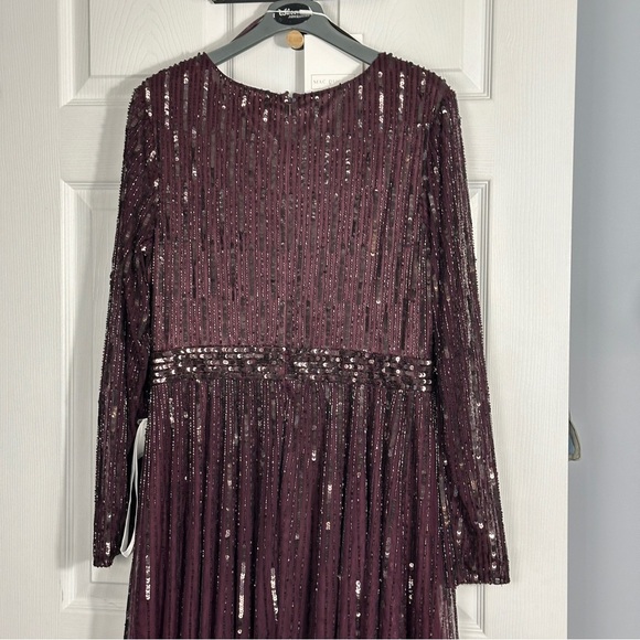 MacDuggal 4977 formal gown in mulberry, size 12, wedding, evening - Picture 3 of 16